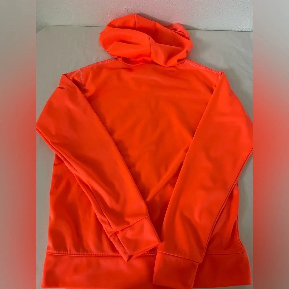 Orange neon highlihter Hoodie for Girls Size L Made in Mexico full zipper unisex